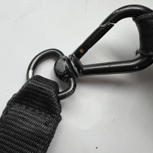 Lululemon Crossbody Bag Fold Over Top Zip Front Pocket 11” x 8” Black Nylon - Picture 7 of 10